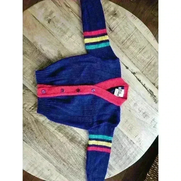 Vintage 90's Kids Hot Fudge Varsity Sweater Size 4 - Picture 5 of 6